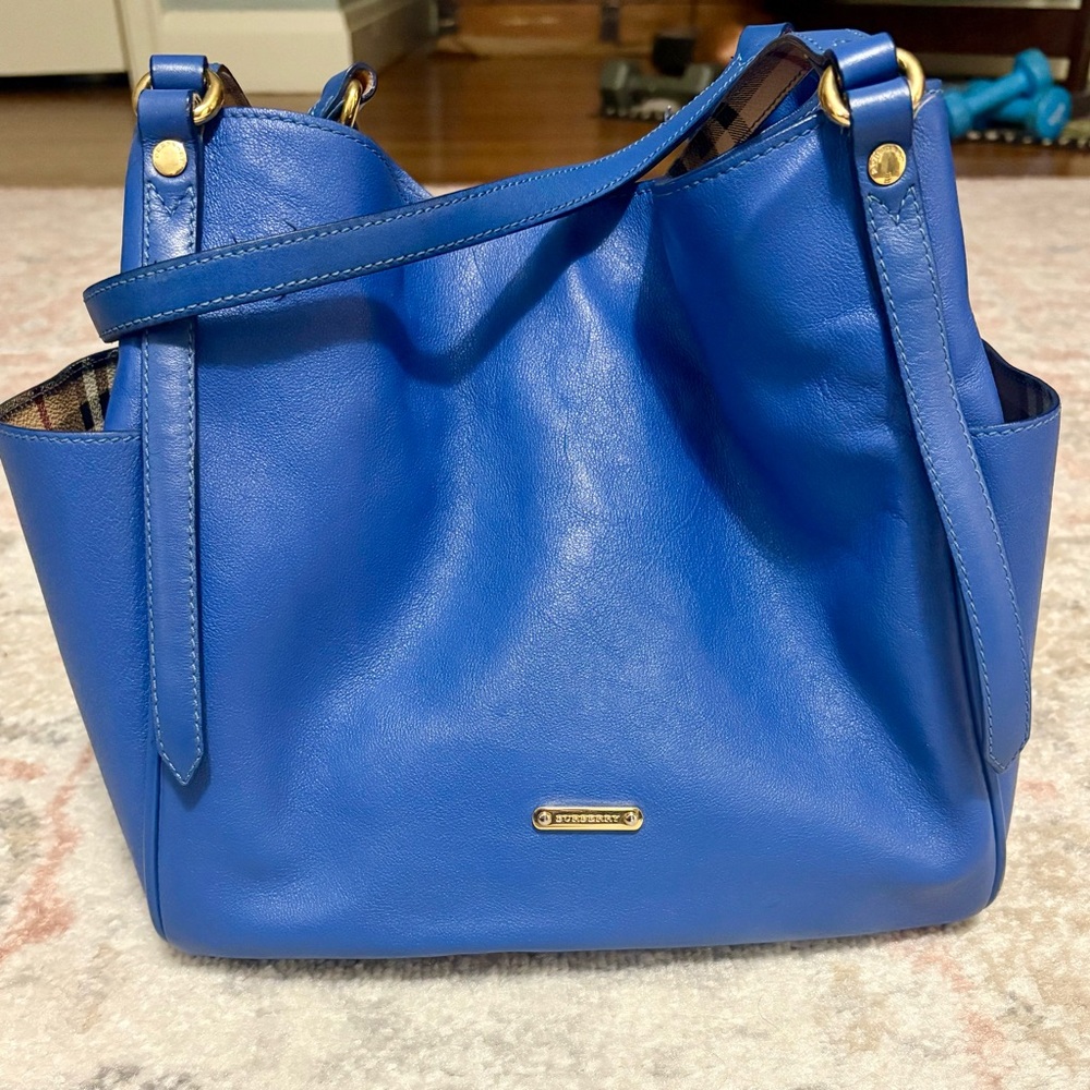 Burberry Vibrant Blue Leather Shoulder Bag